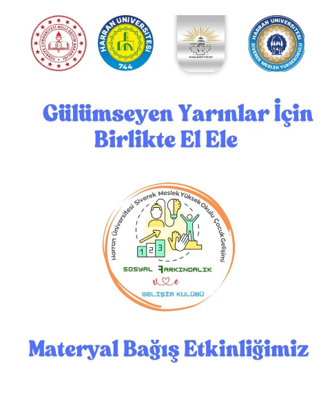 "Gülümseyen Yarınlar İçin, Birlikte El Ele-5" Materyal Bağışı Projemiz